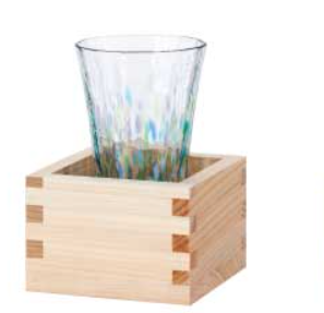 GFT-008 Tsugaru Vidro glass and wooden masu