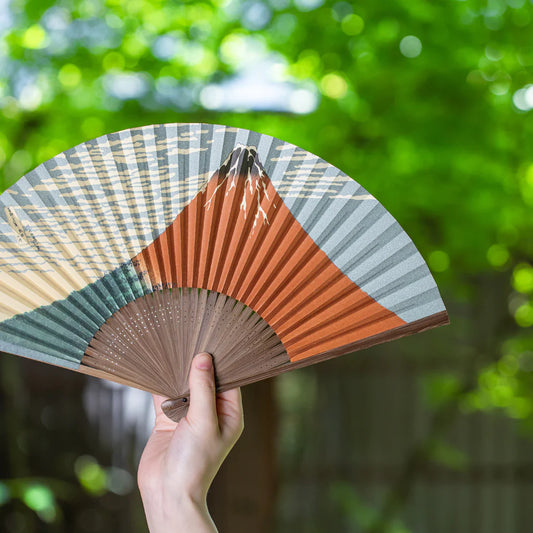 GFT-6 Hokusai "Red Fuji" reusable bag and folding fan set