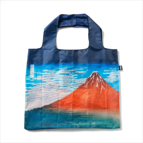 GFT-6 Hokusai "Red Fuji" reusable bag and folding fan set