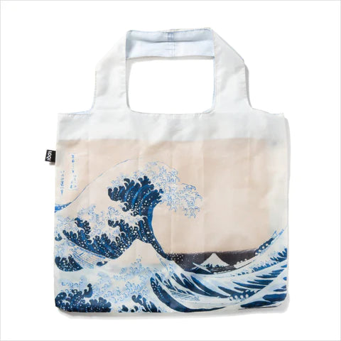 GFT-7 Hokusai "The great wave" reusable bag and folding fan set